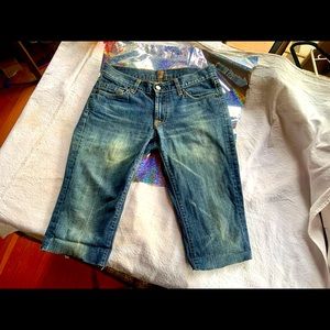 EUC 7 FOR ALL MANKIND MID ROLL SHORTS